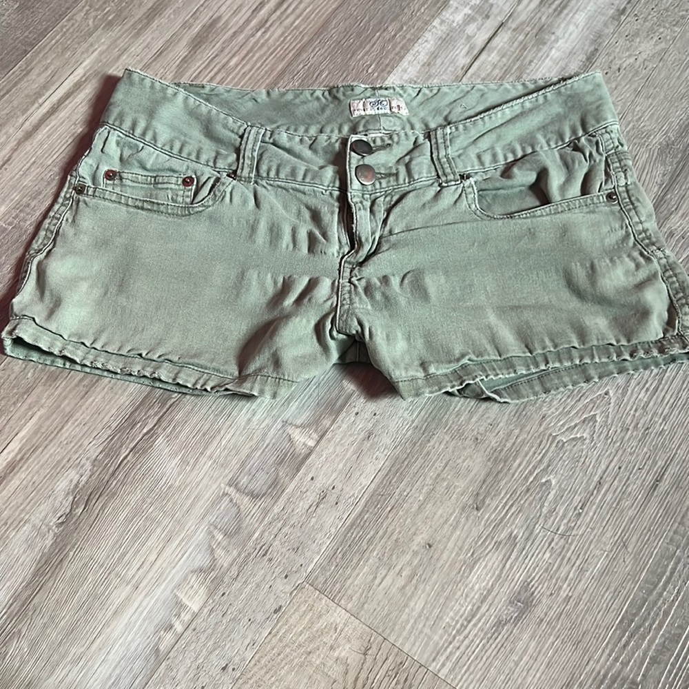 Light green low cut/booty shorts